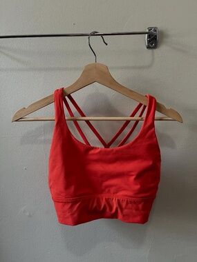 lululemon Energy Longline Bra Medium Support (orange, size 6)